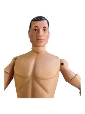 Vintage GI Joe 1964 - Brunette  Action Figure Nude, Soldier Sailor, Hasbro doll